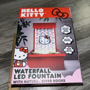 Hello Kitty Mini Waterfall LED Fountain - Sanrio - with Natural River Rocks - Picture 1 of 13