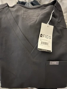 Figs Scrubs Catarina Top Women’s Large Charcoal - Picture 1 of 1