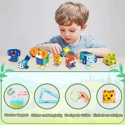 35pcs Magnetic Building Blocks Toys Animals Magnetic Tiles for 3-8 Years - Image 1 of 4