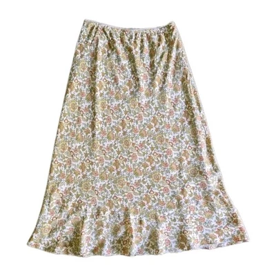 Falda midi Sundance Y2K 100 % seda floral boho cottagecore femenina para mujer 10 Foto 1 de 4