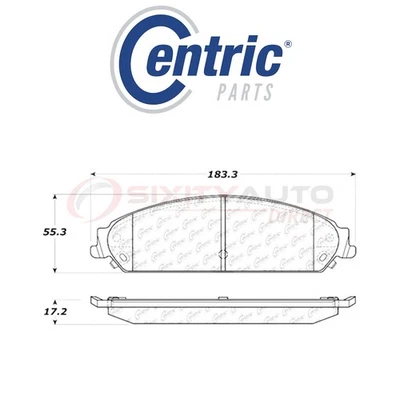 Centric Posi Quiet Disc Brake Pads w Shims for 2008-2009 Dodge Caliber 2.4L ej - Изображение 1 из 4