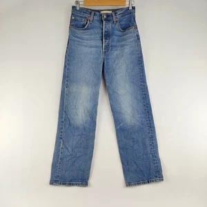 Levi’s Premium Ribcage Straight Womens Jeans Size 28 Light Blue High Rise Denim - Bild 1 von 12