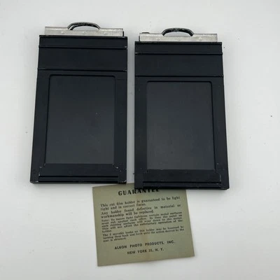 Lot of 2 Alkon “49” | 3 in. x 5 in. Metal Cut Film Holders with Dark Slides - Image 1 of 4