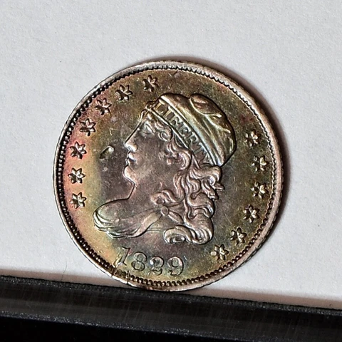 1829 Half Dime - Ch AU Details (#42251) Cover