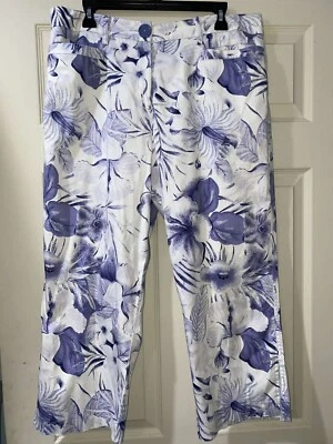 LARRY LEVINE Capri elástico mujer algodón floral talla 14 Foto 1 de 4