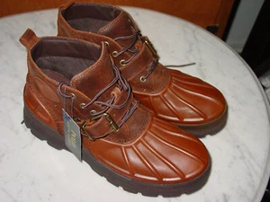 Mens Polo Ralph Lauren Oslo Leather Waterproof Lug Sole Boots! Size 11 NWT's! - Picture 1 of 15
