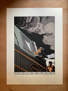 SIEBDRUCK SIGNIERT FRANÇOIS SCHUITEN LA DOUCE CHEMINOT 55X75 CM 2012 WIE NEU - Bild 1 von 7