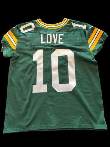 Jordan Love #10 Green Bay Packers Nike Vapor Elite On Field Jersey Size 48 Cover