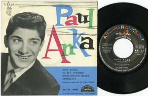 "Paul ANKA" Just young / Your cheatin' heart +2 (EP 45tours original français)EX - Picture 1 of 2