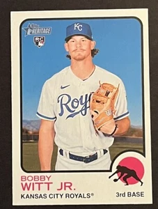 2022 TOPPS HERITAGE HIGH NUMBER BOBBY WITT JR #520 ROOKIE RC KANSAS CITY ROYALS - Bild 1 von 2