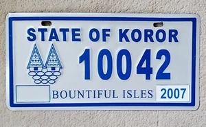 2007 State of Koror Palau Autokennzeichen ++ EX - Bild 1 von 2