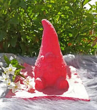 Handgemachte Latexgießform Gießform Betongießform Zwerg Wichtel mit Röschen 06