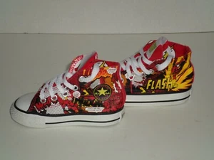 Converse All Star Flash Hi Top Toddler Canvas Tennis Shoes Size 5 DC Comics Nice - Picture 1 of 7