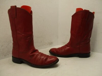 Botas caubói femininas Nocona couro vermelho flor selvagem roper tamanho 5.5 estilo B K6747 - Imagem 1 de 4