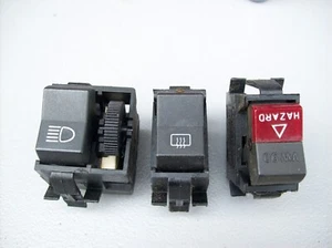 Porsche 944 EARLY Hazard Emergency Flasher Rear Defroster Headlight Switch Lot - Picture 1 of 14