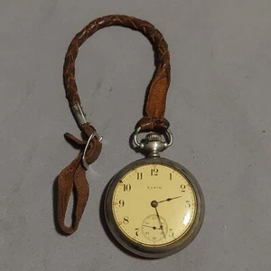 ELGIN POCKET WATCH / 17 Jewels 12s Double Roller 1918 Needs Repaired - Picture 1 of 6