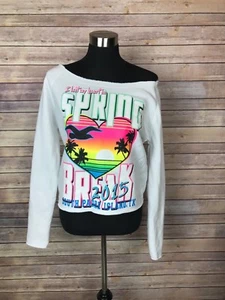 Spring Break 2015 South Padre Island Crop Top Slouchy Sweater, Size Small - Picture 1 of 6