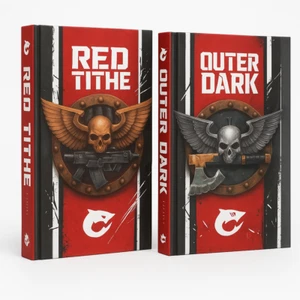 Warhammer Red Tithe & Outer Dark Carcharodons Special Edition Black Library Book - Foto 1 di 1