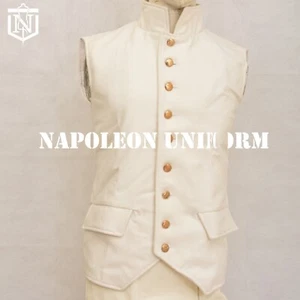 Newly 1793th British Army & Revolutionary War Off White Wool Vest,Military Vest - Picture 1 of 4