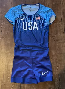 Nike Pro Elite Team USA Speedsuit Singlet Track&Field Womens Medium 898164-XXX - Picture 1 of 4