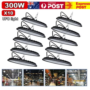 10 X 300W High Low Bay LED Lights UFO Industrial Commercial Factory Warehouse - Picture 1 of 16