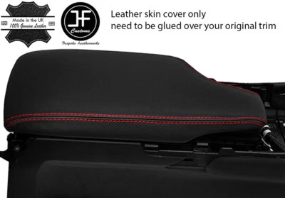 CUBIERTA TAPA REPOSABRAZOS CUERO REAL PUNTADA ROJA PARA LEXUS RC 200 300 350 14-18 Foto 1 de 3