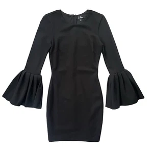 Lulu’s Bodycon-Kleid Damen Größe Small schwarz Double Flare lang Statement-Ärmel - Bild 1 von 17