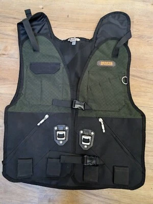 Duluth Hunting/Bird/Fishing/Utility Vest M/L Black Green Front Clip Belts - Image 1 of 4