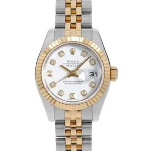 ROLEX Datejust 10P Diamond 179173G White F Number second hand Women - Picture 1 of 11