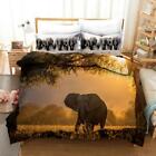 Elephant Bedding Set Pillowcase Quilt Duvet Cover Set Single Double King Size Uk
