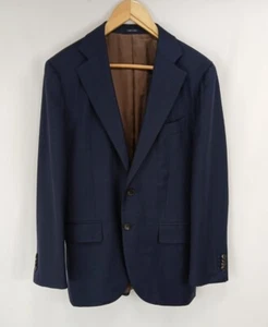 Suitsupply Wool Cashmere Navy Blue Blazer Sport Coat Lanificio Cerutti Men's 40R - Picture 1 of 11