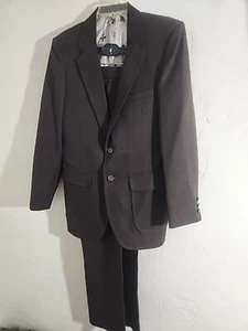 vintage leisure suit brown jcpenney 1970's disco medium ? penneys 32 w  31 L - Picture 1 of 15