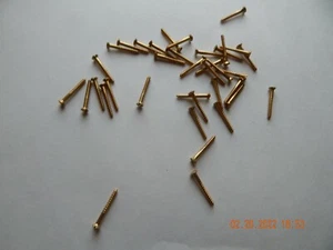 BRASS OVAL HEAD SLOTTED WOOD SCREWS. 4 x 1" , 35 PCS. NEW - Picture 1 of 1