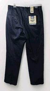 Dockers Signature khakifarbene Hose klassische Passform plissiert Größe 32 W x 32 L marineblau - Bild 1 von 11
