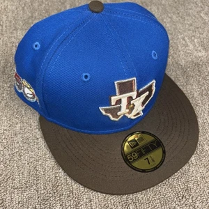 RANGERS|Parche lateral New Era 59FIFTY genuino MLB personalizado 7 1/8 50 años logotipo TX - Imagen 1 de 6