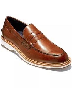 Cole Haan Herren Morris Penny Halbschuhe Braun Leder Schuhe Größe 10 - Bild 1 von 6