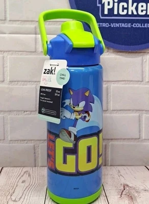 Botella de agua Sonic the Hedgehog, a prueba de fugas, sin BPA, 20 OZ aislada - mango con mango Foto 1 de 4