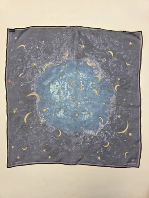 Bufanda de seda vintage Hermes Carre 40l Annee des Etoiles Star Age azul. 16 pulgadas Foto 1 de 4