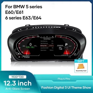 Panel de instrumentos velocímetro LCD con clúster digital Linux de 12,3 pulgadas para BMW E60 - Imagen 1 de 18
