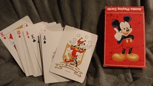Vintage Mickey Mouse Disney Jumbo Playing cards 5 x7" - Picture 1 of 4