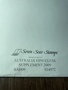 2009 Seven Seas Australia Hingeless Supplement Album Pages Never Used. - Picture 1 of 14
