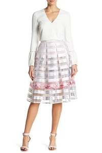 TED BAKER Window Box blossom floral print fit & flare full skirt midi party 5 16 - Picture 1 of 12