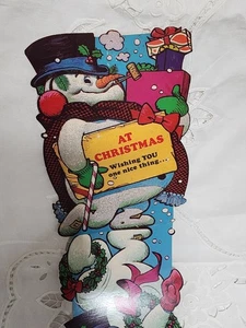 Snowman Frosty articulated American Greetings Card by Hawley 27" long - Picture 1 of 15