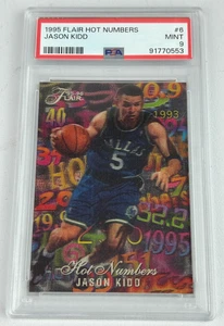 1995 Flair Jason Kidd Hot Numbers PSA 9 Mint #6 of 15 - Picture 1 of 2