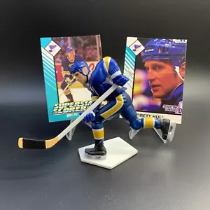 Alineación inicial 1993 - Brett Hull con tarjeta - St. Louis Blues (figura suelta) - Imagen 1 de 5