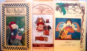 3 NEW Patterns Betsy & Patriotic Sam-Patriotic Santa-Patriotic Annie Angel #1 - Picture 1 of 2