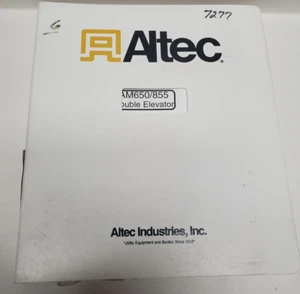 Altec AM650 AM855 Double Elevator Parts & Maintenance Manual #749-20037 1995 - Picture 1 of 5