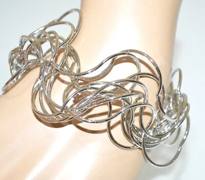 Bracciale multifilamento donna donna argento ciondolo bracciale catena bracciale G10 - Foto 1 di 3