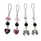 Phone Charm Heart Phone Jewelry Fashionable Keychain Accessory for Daily Party