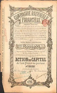 COMPAGNIE NATIONALE FINANCIÈRE (BELGIQUE) (P) - Picture 1 of 1